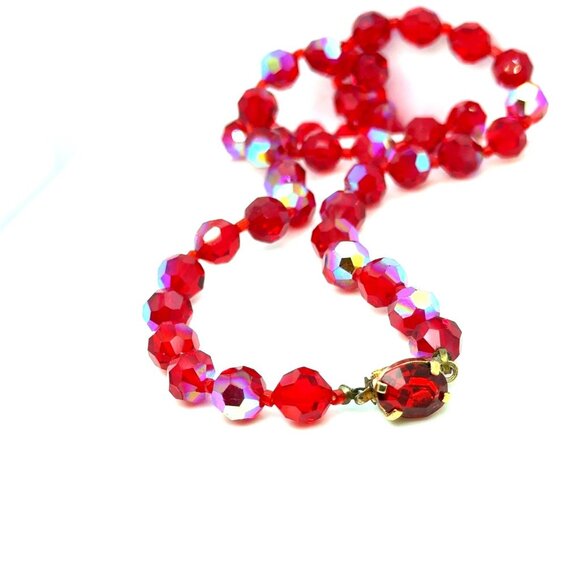 Red Beaded Necklace - Picture 2 of 6